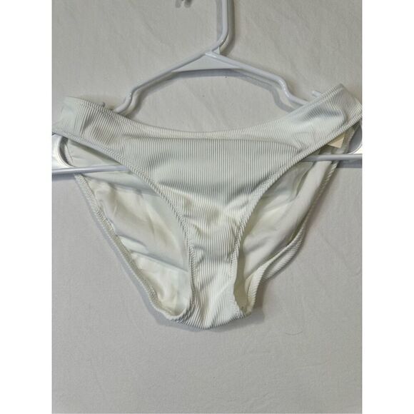 Aerie white ribbed bikini bottom, size large - Picture 1 of 6